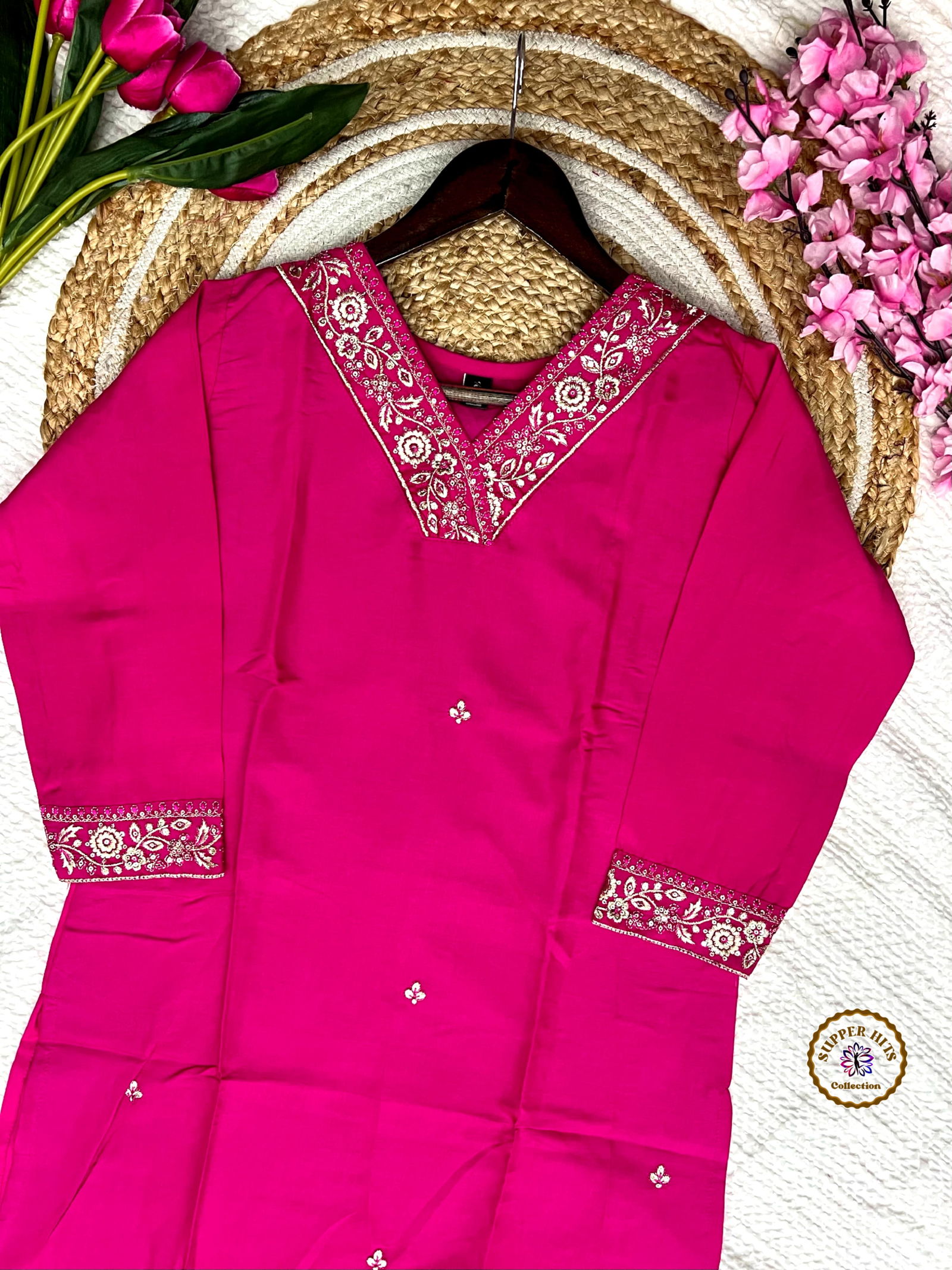 KF 5109 Kalaai Viscose Chanderi Kurti With Bottom Dupatta Orders In India